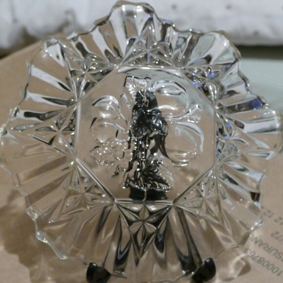 Vintage Federal Clear Glass Fruit Dish/Bowl - Pioneer Pattern w/ Ruffle Edge - Picture 14 of 15